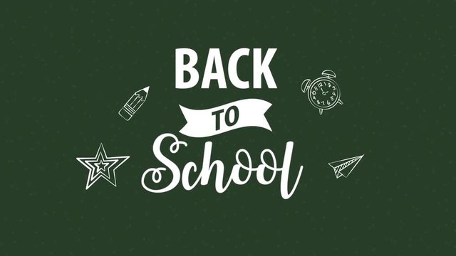 Back to school animation 4k