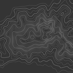 Topographic map lines background. Abstract vector illustration. Contour vector map.