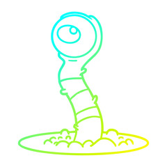 cold gradient line drawing cartoon alien swamp monster