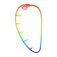 rainbow gradient line drawing cartoon root vegetable