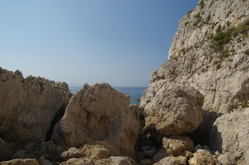 Felsen an Siziliens K&uuml;ste