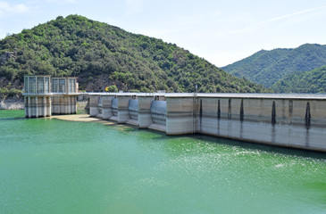 Pantano de Sau en la provincia de Barcelona