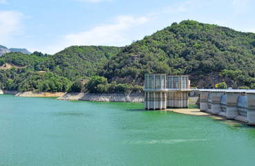 Pantano de Sau en la provincia de Barcelona
