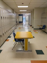 The empty hallways, rooms, and lockers mark the end of another school year.