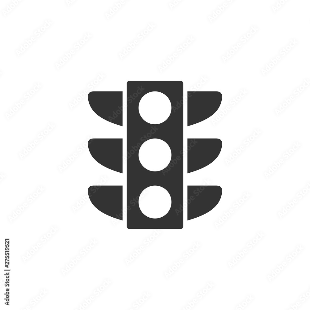 Aufkleber traffic lights icon template black color editable. stoplight symbol vector sign isolated on white ba