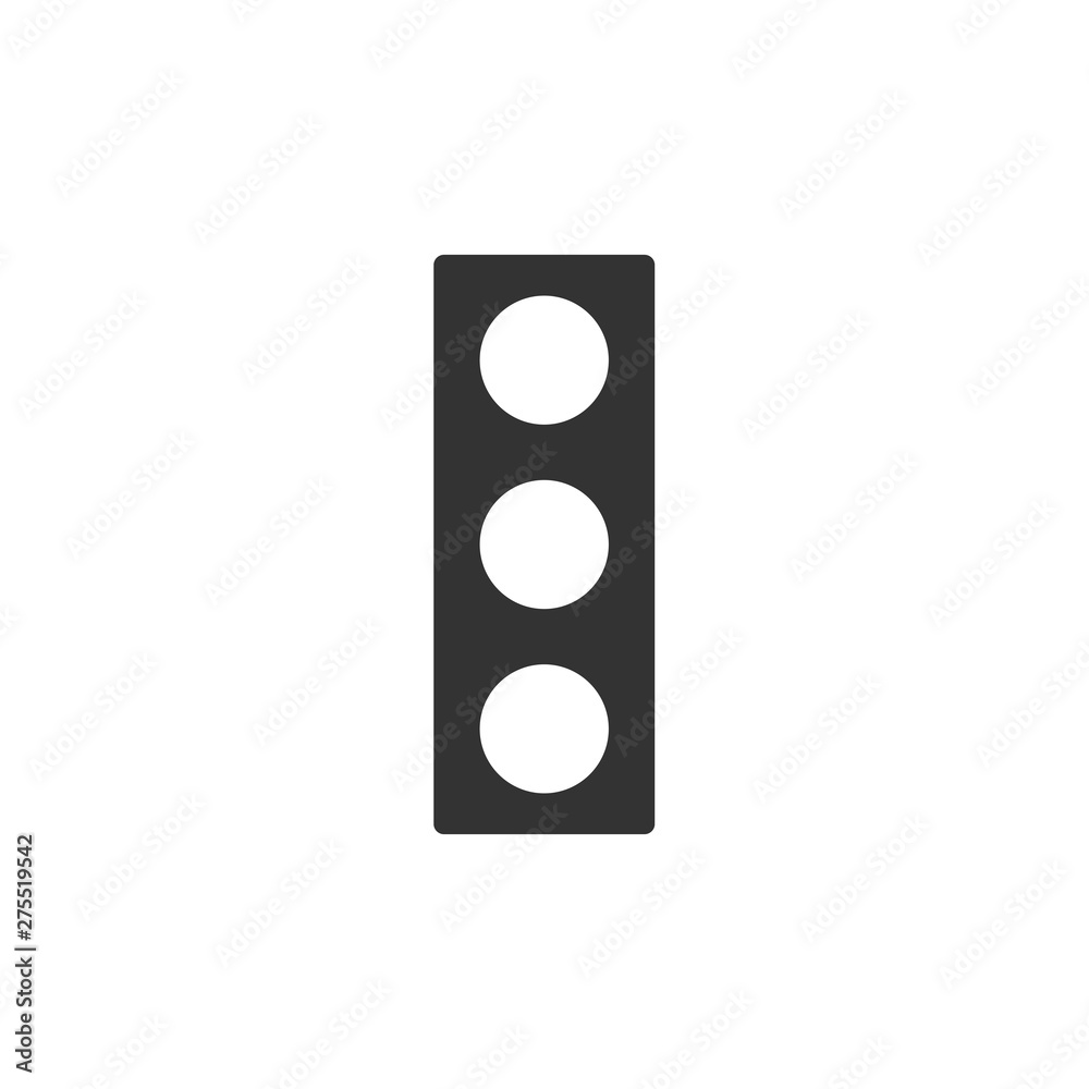 Aufkleber traffic lights icon template black color editable. stoplight symbol vector sign isolated on white ba