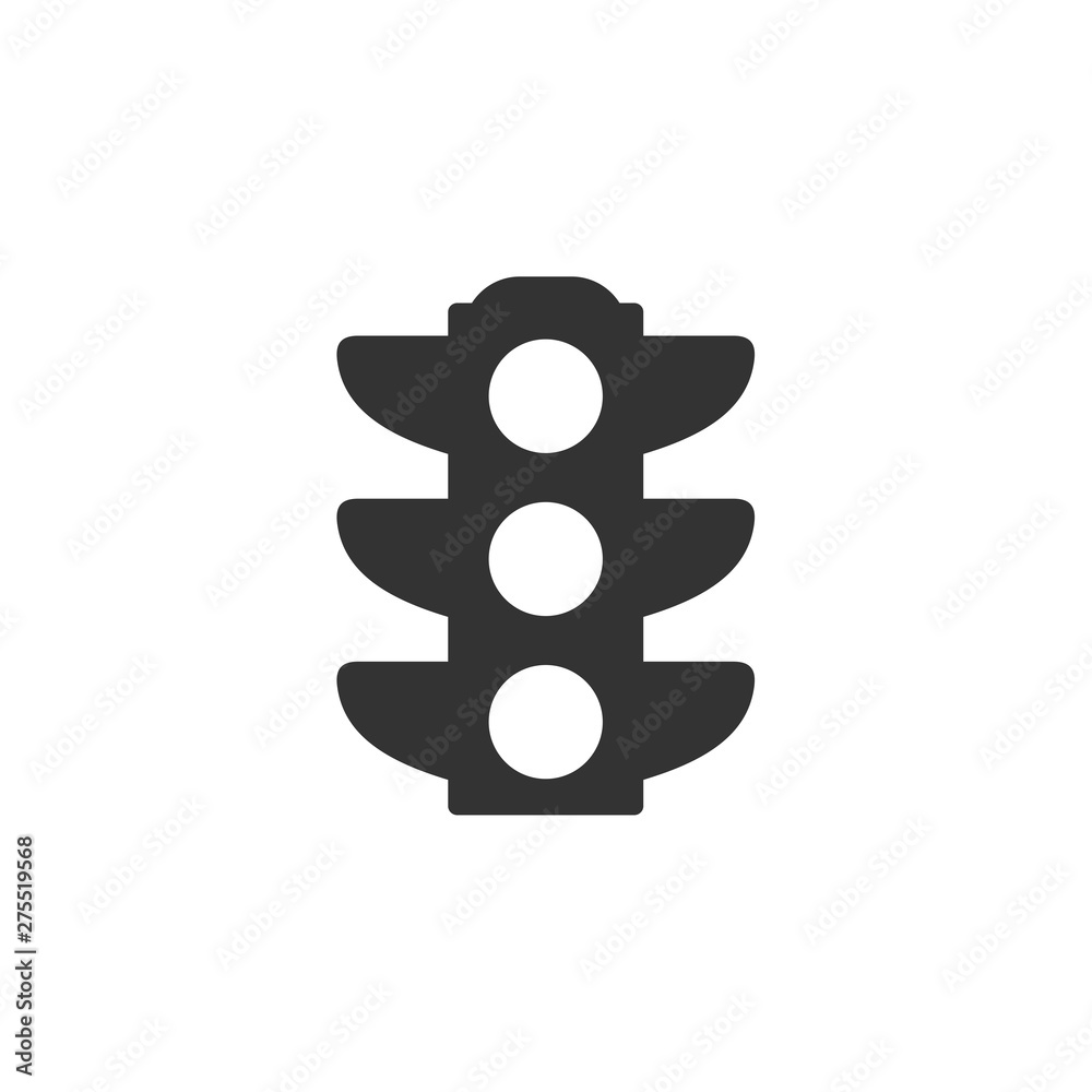 Aufkleber traffic lights icon template black color editable. stoplight symbol vector sign isolated on white ba