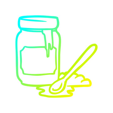 recommend clip art: cold gradient line drawing jar of honey