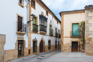 old street in Coria, Caceres, Extremadura, Spain