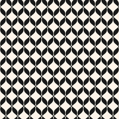 Ornamental mesh seamless pattern. Vector monochrome background texture