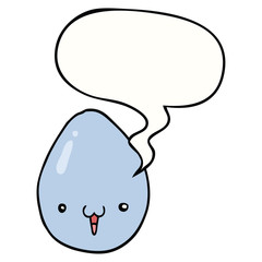cartoon egg and speech bubble