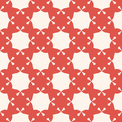 Vector abstract ornamental seamless pattern. Red terracotta background