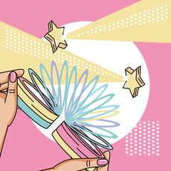 90s style rainbow spring design