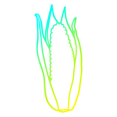 cold gradient line drawing organic corn
