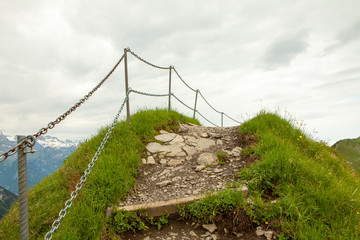 Gratwanderweg von Klingenstock zum Fronalpstock auf dem Stoos in den Schweizer Alpen bei guter...