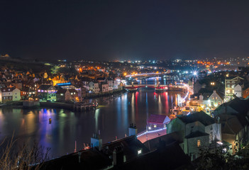 Whitby at night.