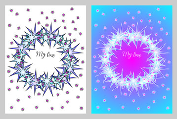 bright greeting card for the holiday of Valentine's day