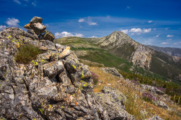 Ocejón peak. Hiker route in the 