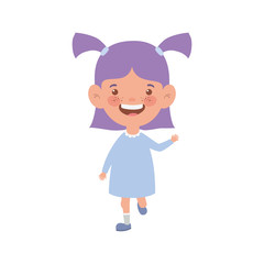 baby girl standing smiling on white background