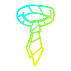cold gradient line drawing cartoon office tie