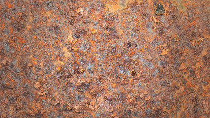 Rusty metal texture with streaks of rust, soft focus for vintage grunge surface backgrounds