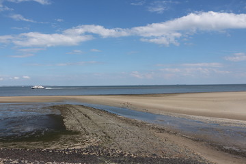 Blick über den Strand bei Wittdün auf der Nordseeinsel Amrum