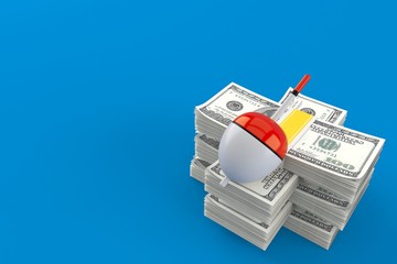 Fishing float on stack of money © Talaj