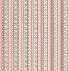 Seamless pattern of different beads. Pearl, glass, acrylic beads. Beads are located vertically straight. Panel of beads. Pastel shades.