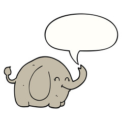 cartoon elephant and speech bubble