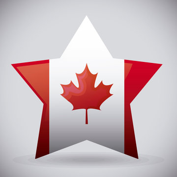 flag of canada in star shape