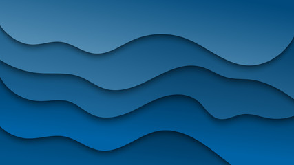 Obraz na płótnie Canvas Blue Abstract Background Design, Paper cut design, vector illustration