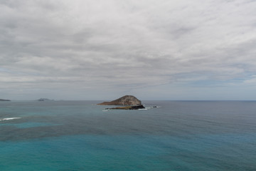 Scenic islands near the Makapuu Point, Oahu, Hawaii 