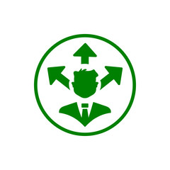 Business decision, business plan, decision making, management, plan, planning, strategy green color  icon