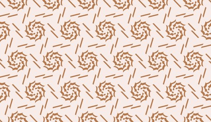 Pattern with polygonal geometric elements. Vector Seamless illustration. Template for wallpaper, interior design, decoration, scrapbooking page.