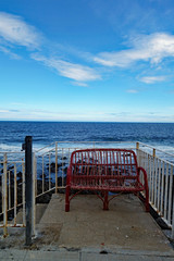 Sardinien Cala Gonone Bank am Meer
