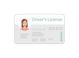 Icon driver's license. Identity card. ID card, identification card, identity verification.