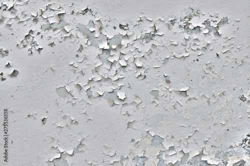 Cracked Painting Of The Old Surface Background Of Plaster