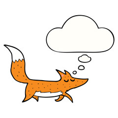 cartoon wolf and thought bubble