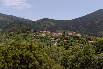 View on mountains near the village