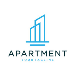 Apartment and building logo design concept.