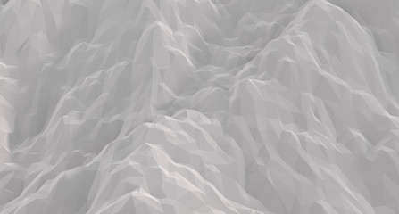 Fototapeta premium Low poly grey rocks. Graphic resources. 3D rendering.