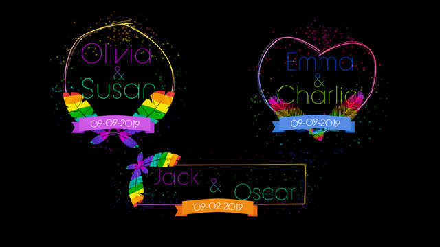 Colourful Wedding Titles