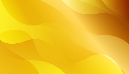 Abstract Gold Waves. Futuristic Technology Style Background. For Business Presentation Wallpaper, Flyer, Cover. Vector Illustration with Color Gradient.