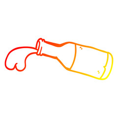 warm gradient line drawing cartoon magic potion