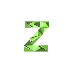 initial letter z abstract triangle logo vector