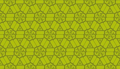 Modern pattern with curved line. Triangles, line, geometric elements. Vector Seamless illustration. Design for flyer, wallpaper, presentation, paper.