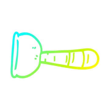 recommend clip art: cold gradient line drawing cartoon toilet plunger