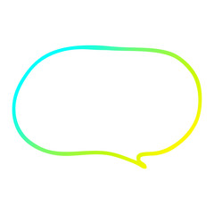 cold gradient line drawing cartoon expression bubble