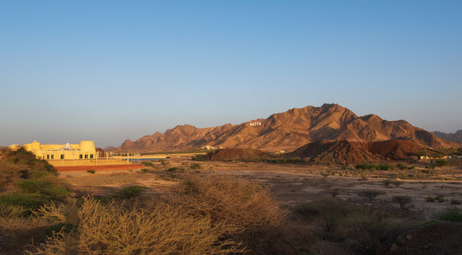 Brown mountains(rocks) in region of Hatta, eastern region of Dubai, United Arab Emirates