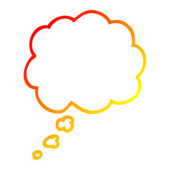 warm gradient line drawing cartoon expression bubble